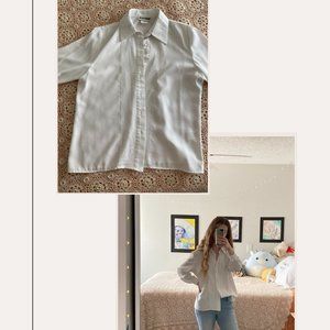 Vintage Joan Leslie White Button Down Blouse